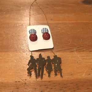 4/$20 Wizard of Oz necklace and Dorothy earrings